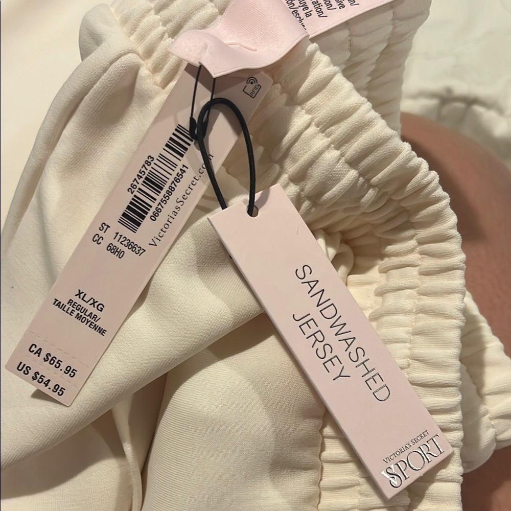 Victoria's Secret Sandwashed Jersey Bottoms - Cream